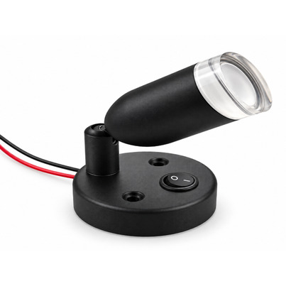 Spot Liseuse LED 12V 2W Blanc Froid 6000K avec Interrupteur à Bascule — Fixation Invisible & Rotule Orientable