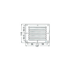 Miniature Grille aération inox 115x127 mm - SANS MOUSTIQUAIRE N° 1
