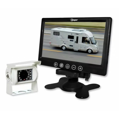 ATTENTION Produit imparfait | Kit vidéo de recul avec caméra blanche & écran LCD 7'' • RWEC79X - BEEPER