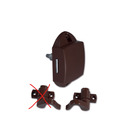 Miniature ATTENTION Produit imparfait | SERRURE PUSH-LOCK MARRON AVEC CROCHETS  VENDU A L'UNITE  N° 0