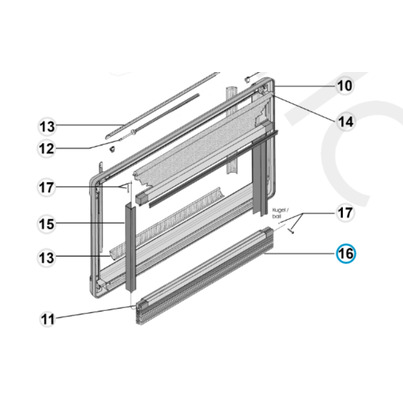 Store plissé pour baie S5 -  AGS50900x0600 - DOMETIC