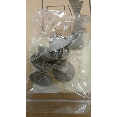 ATTENTION Produit imparfait | Lot de10 ventouses de rideaux isotherme avec anneaux diametre 42mm
