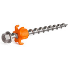 Miniature Lot de 4 Piquets à Vis Inox Peg&Stop Heavy Duty 20 cm avec Écrous de Blocage -  PEGGY PEG N° 0