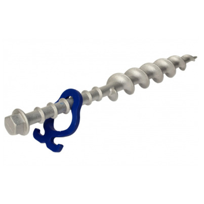 Lot de 2 Piquets à Vis Longs en Aluminium 31 cm  (LA) avec Crochets Réglables - PEGGY PEG