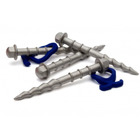 Miniature Lot de 4 Piquets à Frapper et Visser Aluminium Hardcore HC 15 cm - PEGGY PEG N° 1
