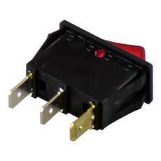 Miniature INTERRUPTEUR 12/24V ROUGE A BASCULE - DOMETIC N° 1 Miniature INTERRUPTEUR 12/24V ROUGE A BASCULE - DOMETIC N° 1