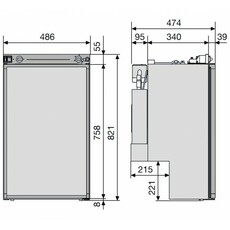 Miniature Réfrigérateur à absorption série 5 RM 5330 - DOMETIC N° 1 Miniature Réfrigérateur à absorption série 5 RM 5330 - DOMETIC N° 1
