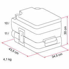 Miniature WC chimique Bi-Pot 30 - FIAMMA N° 1