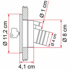 Miniature COUPELLE EAU COURTE A CLE DIAMETRE 40 mm COLORIS NOIR - FIAMMA N° 2