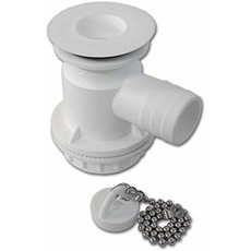 Bonde blanche siphon sortie diamètre 25 pour caravane et camping-car﻿