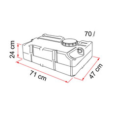Miniature RESERVOIR EAU PROPRE 70 L - FIAMMA N° 1 Miniature RESERVOIR EAU PROPRE 70 L - FIAMMA N° 1