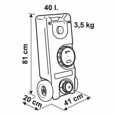 Miniature Reservoir rolltank + raccord 40 litres eaux usees - FIAMMA N° 2