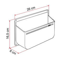 Miniature RANGE TOUT POUR SALLE DE BAIN POCKET L - FIAMMA N° 2 Miniature RANGE TOUT POUR SALLE DE BAIN POCKET L - FIAMMA N° 2