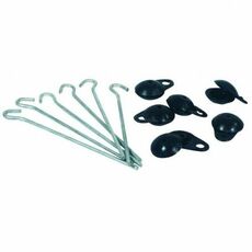 Lot de 6 attaches tapis de sol + piquets - MIDLAND