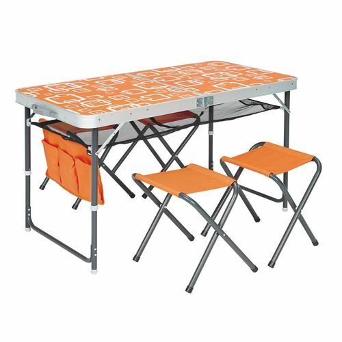 TABLE VALISE + 4 TABOURETS TRIGANO