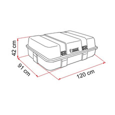 Miniature COFFRE DE TOIT ULTRA BOX 2 BLANC 400 LITRES 120 X 91 X 42 CM - FIAMMA N° 5