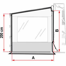 Miniature SIDE W PRO XXL POUR STORE F45 S / L F65 S / L ET F80S ENTRE 280 ET 330 cm - FIAMMA N° 1 Miniature SIDE W PRO XXL POUR STORE F45 S / L F65 S / L ET F80S ENTRE 280 ET 330 cm - FIAMMA N° 1