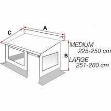 Miniature Auvent Privacy Room 350 - Medium / H: 225-250 - FIAMMA N° 1