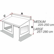 Miniature Privacy Room 350 - Large / H: 250-280 - FIAMMA N° 1 Miniature Privacy Room 350 - Large / H: 250-280 - FIAMMA N° 1