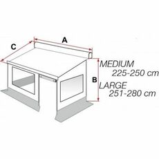 Miniature Privacy Room 350 - Large / H: 250-280 - FIAMMA N° 1