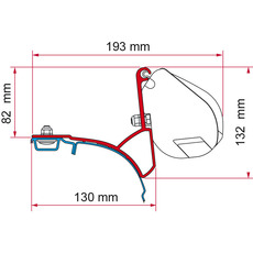 ADAPTATEURS STORES F35/CARAVANSTORE VW T5/T6 MULTIVAN / TRANSPORTEUR - FIAMMA