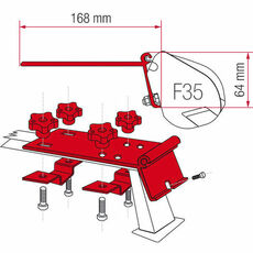 Miniature KIT ADAPTATEUR STORES F35/CARAVANSTORE INSTALLATION SUR GALERIE DE TOIT - FIAMMA N° 1 Miniature KIT ADAPTATEUR STORES F35/CARAVANSTORE INSTALLATION SUR GALERIE DE TOIT - FIAMMA N° 1
