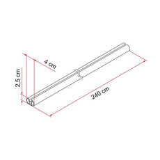 Miniature BARRE DE FIXATION ALUMINIUM FIXING BAR PRO L - FIAMMA N° 4 Miniature BARRE DE FIXATION ALUMINIUM FIXING BAR PRO L - FIAMMA N° 4