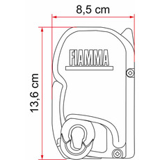 Miniature STORE F45S 2.6 METRES BOITIER TITANIUM TOILE DELUXE GREY - FIAMMA N° 4