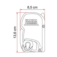 Miniature STORE F45S 2.6 METRES VW T5/T6/T6.1 CALIFORNIA BOITIER TITANIUM TOILE DELUXE GREY - FIAMMA N° 2
