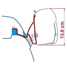 Miniature STORE F45S 2.6 METRES VW T5/T6/T6.1 CALIFORNIA BOITIER TITANIUM TOILE DELUXE GREY - FIAMMA N° 4