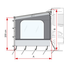 Miniature COTE DE STORE BLOCKER SIDE W POUR CARAVANSTOR ET F 35 - FIAMMA N° 1