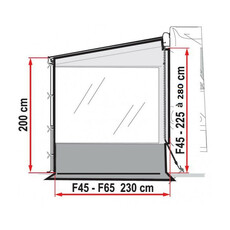 Miniature FERMETURE LATERALE SIDE W PRO POUR STORES F45 ET F65/F80 - FIAMMA N° 1 Miniature FERMETURE LATERALE SIDE W PRO POUR STORES F45 ET F65/F80 - FIAMMA N° 1