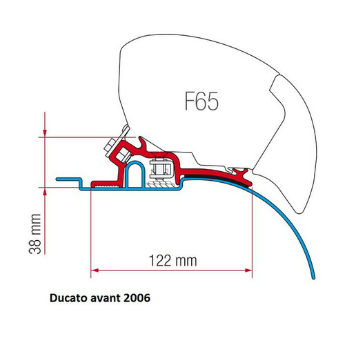 ADAPTATEURS STORES F65/F80S POUR DUCCATO de 1995 a JUIN 2006 - FIAMMA