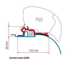 ADAPTATEURS STORES F65/F80S POUR DUCCATO de 1995 a JUIN 2006 - FIAMMA