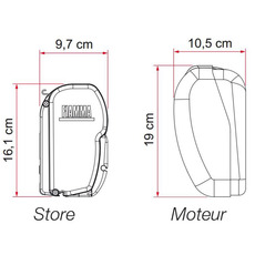 Miniature STORE F45S 3.5 METRES EAGLE ELECTRIQUE BOITIER BLANC TOILE DELUXE GREY - FIAMMA N° 4