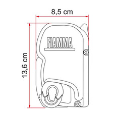 Miniature STORE F45S 3.5 METRES BOITIER TITANIUM TOILE BLUE - FIAMMA N° 4 Miniature STORE F45S 3.5 METRES BOITIER TITANIUM TOILE BLUE - FIAMMA N° 4