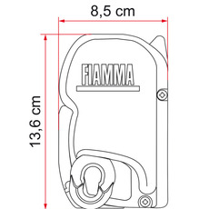 Miniature STORE F45S 3 METRES BOITIER BLANC TOILE DELUXE GREY - FIAMMA N° 1 Miniature STORE F45S 3 METRES BOITIER BLANC TOILE DELUXE GREY - FIAMMA N° 1