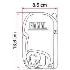 Miniature STORE F45S 3 METRES BOITIER TITANIUM TOILE DELUXE GREY - FIAMMA N° 3