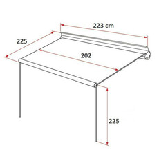 Miniature STORE F35 PRO BOITIER TITANIUM TOILE DELUXE GRIS 2.20 METRES - FIAMMA N° 4