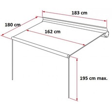 Miniature STORE F35 PRO BOITIER TITANIUM TOILE DELUXE GRIS 1.80 METRES - FIAMMA N° 2