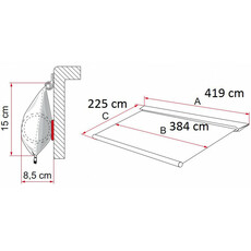 Miniature Caravanstore XL 4,15 x 2.50 m gris - FIAMMA N° 2