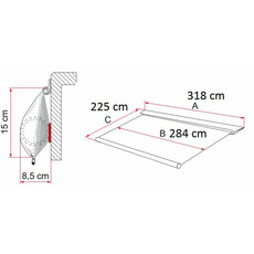 Miniature Caravanstore XL 3,10 X 2.50m bleu - FIAMMA N° 1 Miniature Caravanstore XL 3,10 X 2.50m bleu - FIAMMA N° 1