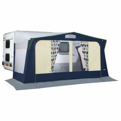 VEVOR Paroi Avant pour Store de Camping-Car 2x3,3 m, Façade de Store Compatible avec Auvent 3,5 m, Pare-Soleil Caravane Voyage, avec Couverture Zippée UV50 en PU, Maille Polyester Double Couture