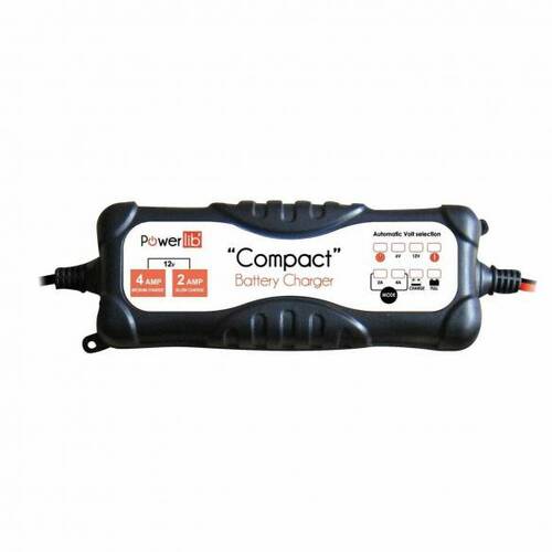 Chargeur de batterie à découpage Compact 4 Ampères - POWERLIB Chargeur de batterie à découpage Compact 4 Ampères - POWERLIB