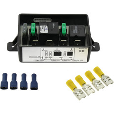 Miniature Coupleur 2 batteries 3 sorties avec sécurité - INOVTECH N° 2 Miniature Coupleur 2 batteries 3 sorties avec sécurité - INOVTECH N° 2