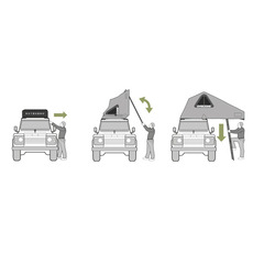 Miniature Tente de toit - OVERZONE NINO CIRANI - 220 X 130 - SMALL STANDARD - VERT - AUTOHOME N° 6