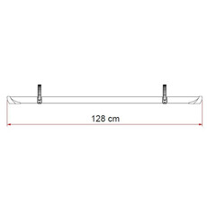 Miniature RAIL QUICK PRO 128 CM avec embouts noirs - FIAMMA N° 1