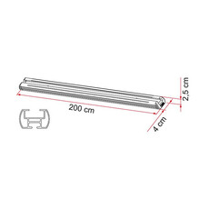 Miniature RAIL FIXATION SOUTE 2 PIECES GARAGE BARS - FIAMMA N° 1