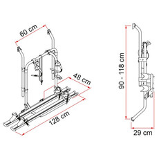 Miniature PORTE VELOS CARRY BIKE 200 D - ENTRAXE FIXE POUR FOURGONS 2 PORTES ARRIERES - FIAMMA N° 1