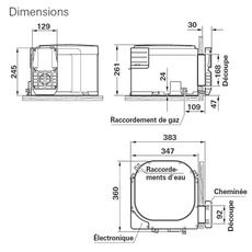 Miniature Chauffe-eau pour camping-car Boiler gaz avec connecteurs tuyau souple - TRUMA N° 5 Miniature Chauffe-eau pour camping-car Boiler gaz avec connecteurs tuyau souple - TRUMA N° 5